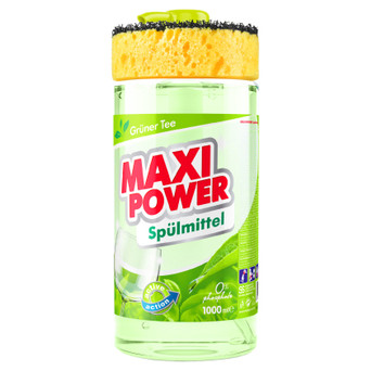 Засіб для ручного миття посуду Maxi Power Зелений чай 1000 мл (4823098411789) фото №1