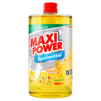 Засіб для ручного миття посуду Maxi Power Лимон запаска 1000 мл (4823098408444) фото №1