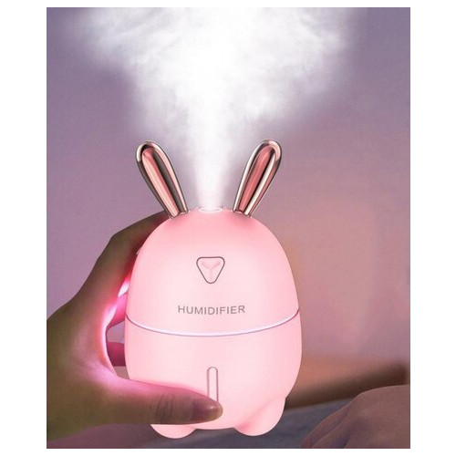 Зволожувач повітря дитячий Humidifier Rabbit LED 2в1 Зайчик Рожевий фото №23