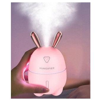 Зволожувач повітря дитячий Humidifier Rabbit LED 2в1 Зайчик Рожевий фото №18