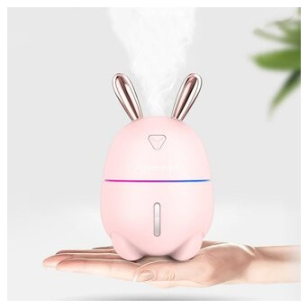 Зволожувач повітря дитячий Humidifier Rabbit LED 2в1 Зайчик Рожевий фото №6