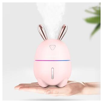 Зволожувач повітря дитячий Humidifier Rabbit LED 2в1 Зайчик Рожевий фото №1