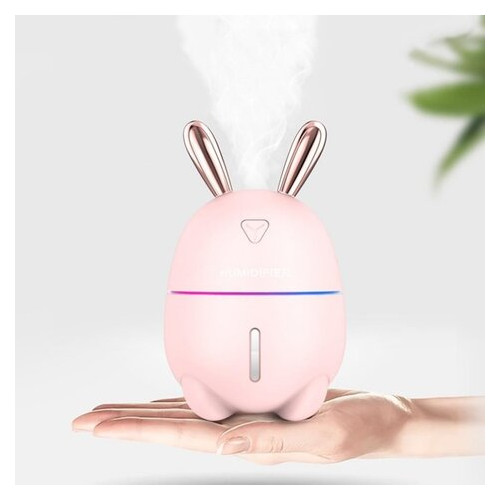 Зволожувач повітря дитячий Humidifier Rabbit LED 2в1 Зайчик Рожевий фото №12