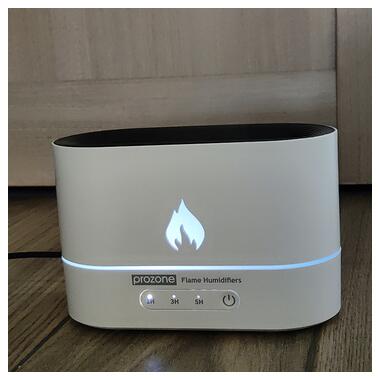 Зволожувач/ароматизатор повітря з ефектом полум'я ProZone SH-853 Flame (White) фото №12