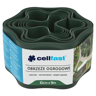 Стрічка газонна Cellfast бордюрна хвиляста 10см x 9м темно-зелена (30-021H) фото №1