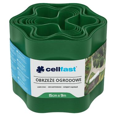 Стрічка газонна Cellfast бордюрна хвиляста 15см x 9м зелена (30-002H) фото №1