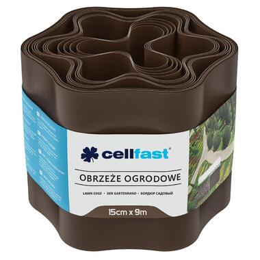 Стрічка газонна Cellfast бордюрна хвиляста 15см x 9м коричневий (30-012H) фото №1