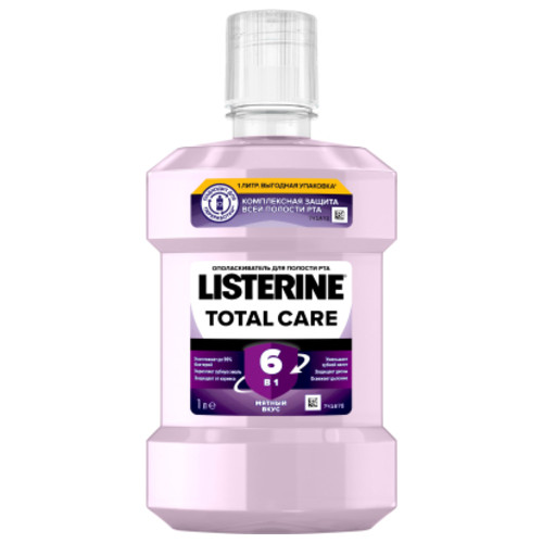 Ополіскувач для ротової порожнини Listerine Total Care 1 л (3574661629377) фото №1