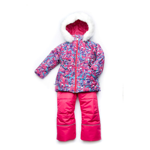 Зимовий дитячий костюм-комбінезон із мембранної тканини для дівчинки Модний карапуз 03-00665_Malina_86 фото №2