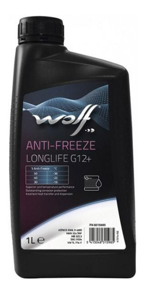 Антифриз Wolf Anti-Freeze Longlife G12 1 л (8315985) фото №1