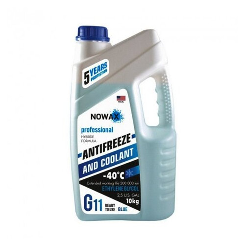 Антифриз G11 синій Nowax охолодна рідина готова 10 кг (NX10002) фото №1