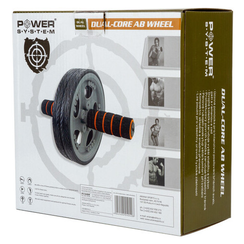 Колесо для преса Power System Dual-Core Ab Wheel PS-4042, Серый/Черный фото №4