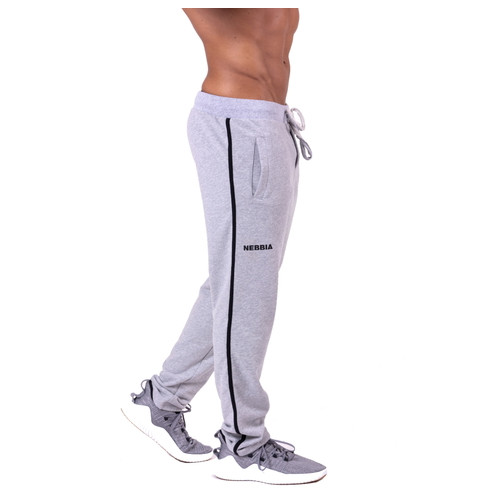 Чоловічі спортивні штани Nebbia Side Stripe Retro Joggers 154 - розмір M/сірий (NEB1540230) фото №5