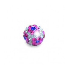 Серьги Biojoux Trendy Flower Ball 6 mm White Crystal/Rose фото №1