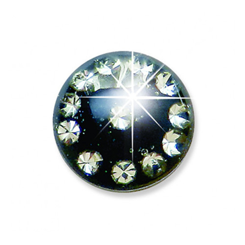 Серьги Biojoux Urban Button 8 mm Crystal/Black фото №1