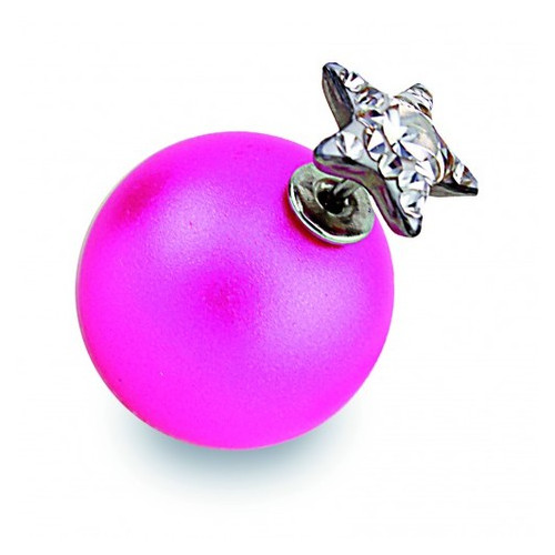 Серьги Biojoux Exotic Double-Ball Star with Crystals / Rose Ball 10/16 mm (BJE610) фото №1