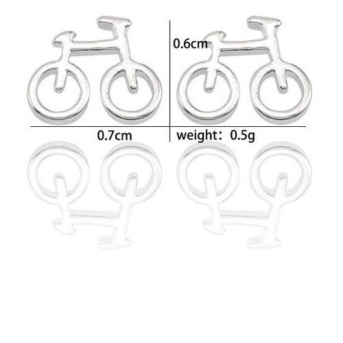 Сережки LifeFLUX Велосипеди Locus amazing сріблястий фото №3