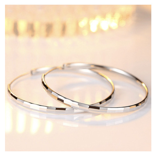Круглі сережки LifeFLUX великі Le Cercle AiNome стерлінгове срібло 925 (1513-2019) фото №4