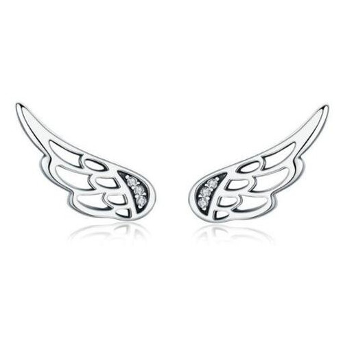 Сережки гвоздики LifeFLUX срібні Крила з камінчиками WOSTU стерлінгове срібло 925 (1814-2019) фото №1