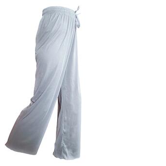 Широкі штани жіночі в рубчик XL-2XL Аceko сірий фото №8