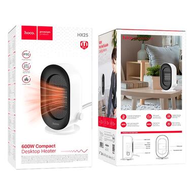 Обогреватель Hoco compact desktop heater HX25 белый фото №8