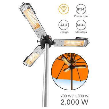 Инфракрасный обогреватель Trotec IRS 2005 2000W Silver/Black 1410003922 фото №8