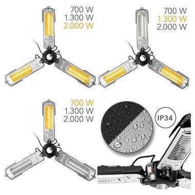 Инфракрасный обогреватель Trotec IRS 2005 2000W Silver/Black 1410003922 фото №7