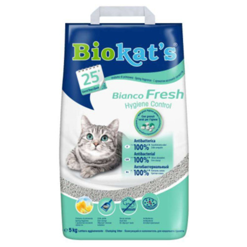 Наповнювач для туалету Biokat's BIANCO FRESH 5 кг (4002064617114) фото №1