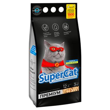 Наповнювач для туалету Super Cat Преміум Деревний вбирний 3 кг (4 л) (3547) фото №1