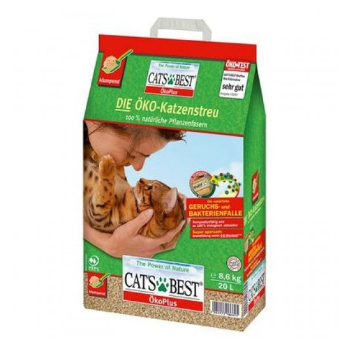 Наполнители для кошачьих туалетов Cat's Best Oko Plus 20 л 8.6 кг фото №1
