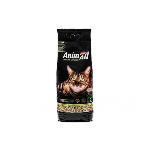 Дерев'яний наповнювач AnimAll для котів, 3 кг (111289) фото №1