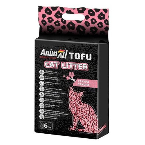 Соєвий наповнювач AnimAll Tofu з ароматом сакури 6 літрів (2.6 кг) (158198) фото №1