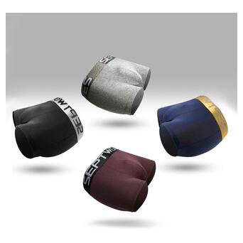 Набір з 4 шт чоловічих боксерів Septwolves 7002 3XL однотонні еластичні з широкою гумкою фото №3