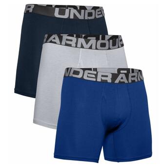 Чоловічі боксерки  Under  Armour Charged Cotton - 3 пари: темно-сині/сірі/яскраво сині/S (UA1363617-400-S) фото №1
