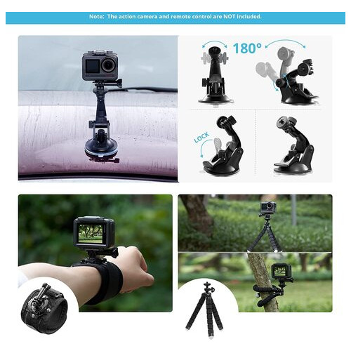 Набір аксесуарів для екшн камер AKASO Outdoor Sports Action Camera Accessories Kit 14 in 1 фото №7