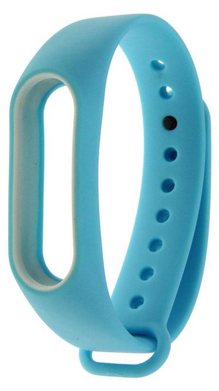 Ремешок для часов UWatch Double Color Replacement Silicone Band For Xiaomi Mi Band 2 Blue/White Line фото №1