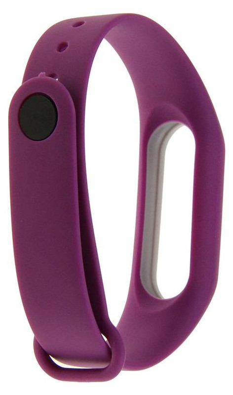 Ремешки для смарт-часов UWatch Double Color Replacement Silicone Band For Xiaomi Mi Band 2 Purple/White Line фото №3