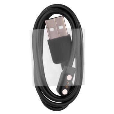 Зарядний кабель USB для смарт-годинника 2E Wave Plus магнітний чорний (2E-CCWWP-BK) фото №1