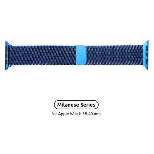 Браслет металевий Armorstandart Milanese Loop для Apple Watch 38mm 40mm Dark Blue (ARM48698) фото №1