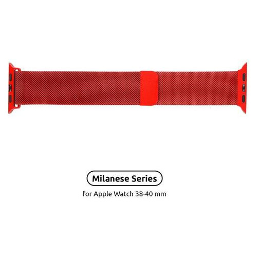 Браслет металевий Armorstandart Milanese Loop для Apple Watch 38mm 40mm Red (ARM54383) фото №1