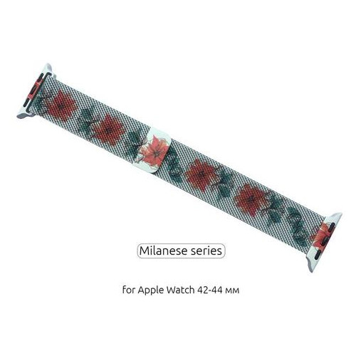 Браслет металевий Armorstandart Milanese Loop для Apple Watch 42mm 44mm Flower Fuchsia (ARM52960 фото №1