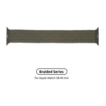 Ремешок ArmorStandart Braided Solo Loop Apple Watch 38/40/41mm Inverness Green Size 2 (120 mm) (ARM58063) фото №1