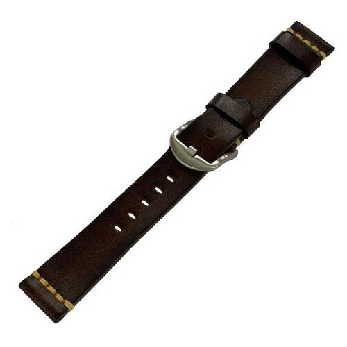 Шкіряний ремінець Primolux C052B Steel buckle для годинника Samsung Gear Sport (SM-R600) - Dark Brown фото №8