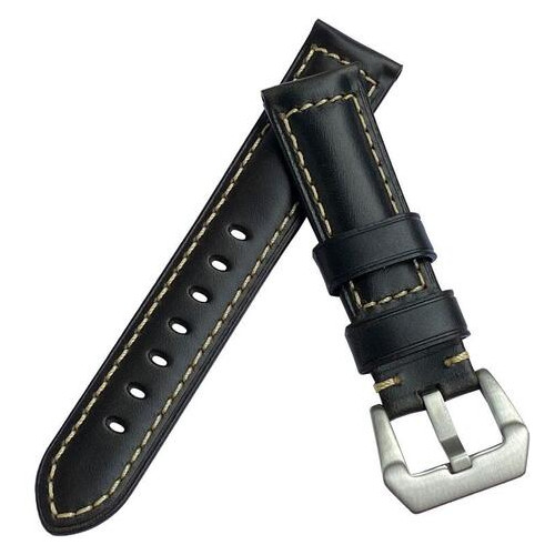 Шкіряний ремінець Primolux F001 Steel buckle для годинника Samsung Gear Sport (SM-R600) - Black фото №3