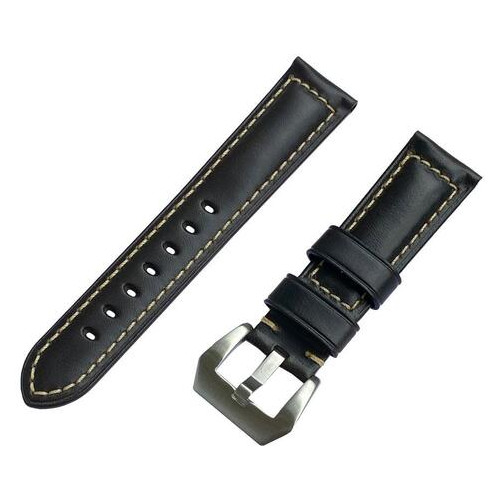 Шкіряний ремінець Primolux F001 Steel buckle для годинника Samsung Gear Sport (SM-R600) - Black фото №2