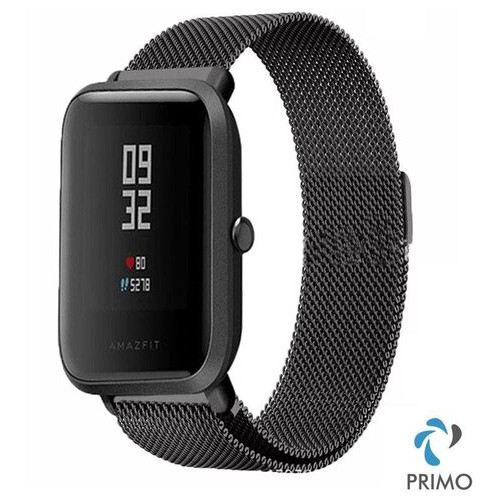 Міланський сітчастий ремінець Primolux для годинника Xiaomi Amazfit Bip / Amazfit Bip GTS / Amazfit Bip Lite - Black фото №1