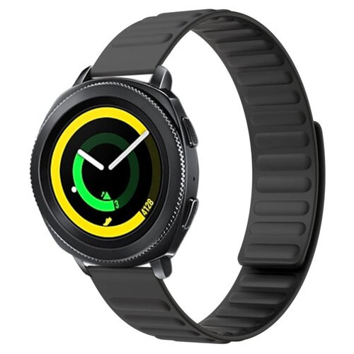 Силіконовий магнітний ремінець Primolux Magnet для годинника Samsung Gear Sport SM-R600 - Black фото №1