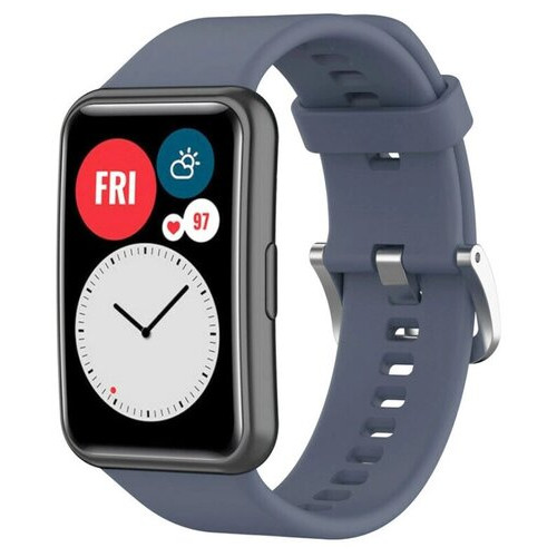 Силіконовий ремінець Primolux для смарт-годин Huawei Watch Fit (TIA-B09) - Dirty Blue фото №1