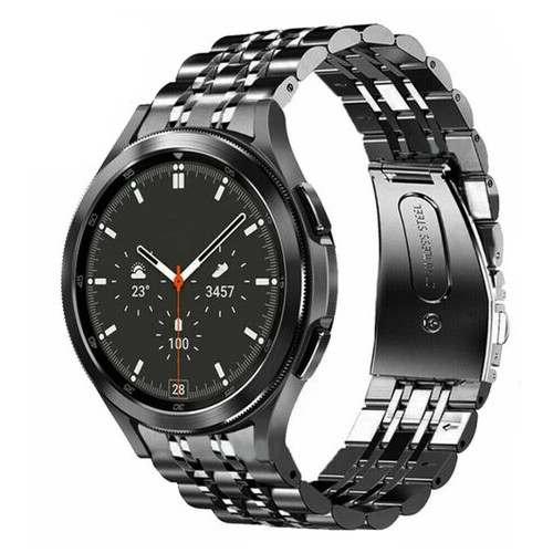 Металевий ремінець Primolux Steel Link для годинника Samsung Galaxy Watch 4 Classic 42mm SM-R880 - Black фото №1