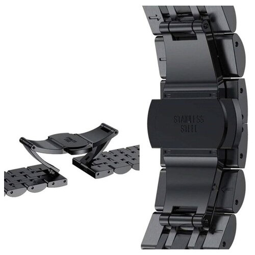 Металевий ремінець Primolux Steel Link для годинника Xiaomi Amazfit GTR 47 mm - Black фото №4